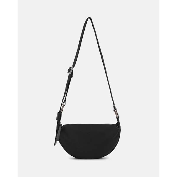 Allsaints Australia Womens Half Moon Nylon Crossbody Bag Black AU18-567